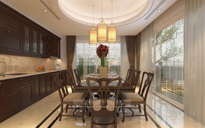 Thiết kế nội thất tủ bếp biệt thự cao cấp phong cách hiện đại, sang trọng Thiết kế tủ bếp đẹp