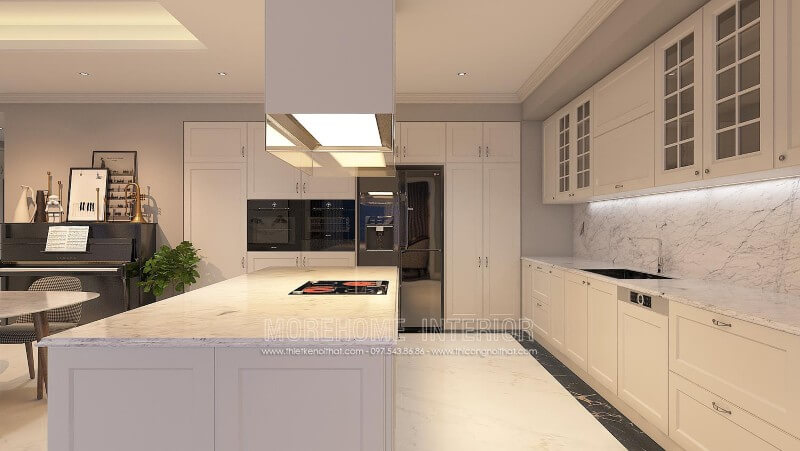 Trang trí nội thất tủ bếp chung cư Keangnam ấn tượng Thiết kế tủ bếp đẹp