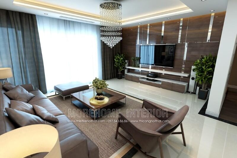 Bàn trà MH-HD023 gỗ công nghiệp trang trí chung cư đơn giản